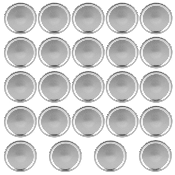 24 kpl Pyöreät jaettavat kansipurkit Säilytyskansit tavallisille leveäsuisille purkeille (hopea 70 mm)