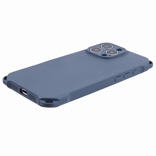 Faldsikrende TPU-bagside med fire hjørner Kompatibel med iPhone 16 Pro - Beige Blue