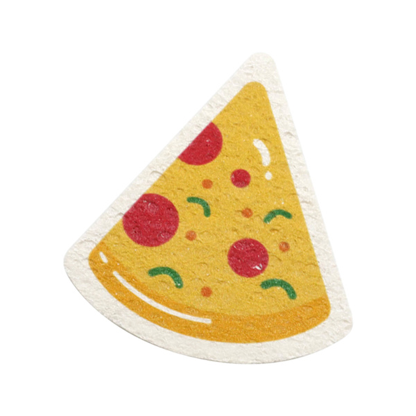 Söpö piirretty painatus Kompressoidu selluloosa Sieni Pesusieni Keittiön puhdistusvarusteet pizzan pesuun