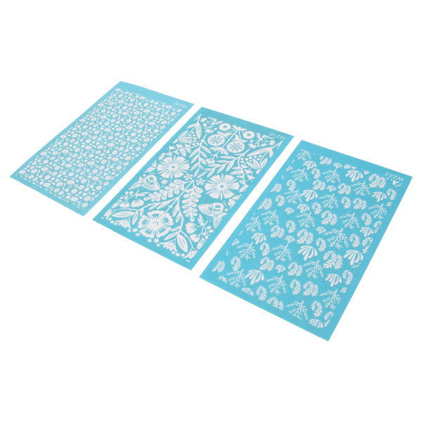 Silkescreen Schabloner för Polymerlera DIY Återanvändbart Silkscreen Tryck Kit för Smycken Lera Örhängen Dekoration 208, 210, 223
