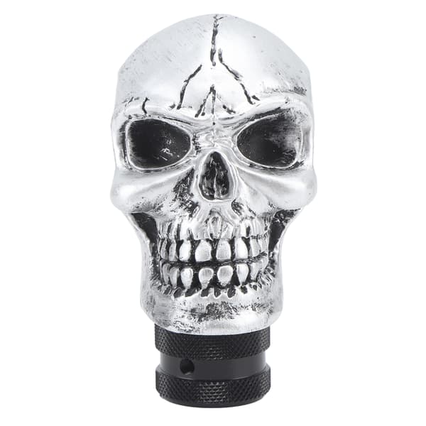 Skull Gear Shift Knob i Harpiks til Manuel Gearkasse - Sølv