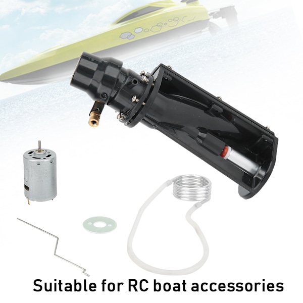 380 Motor Vattenjetpump Spray Propeller Fjärrkontroll RC Båtillbehör Delar Svart