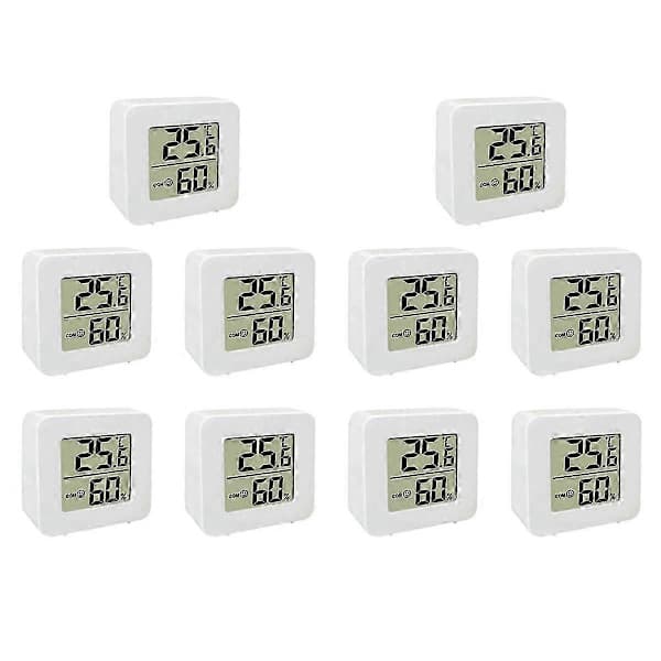 10X Mini Indendørs Termometer LCD Digital Temperatur Rum Hygrometer Måler Sensor Fugtighedsmåler Hjem_Kvalitetsgaver[LD]
