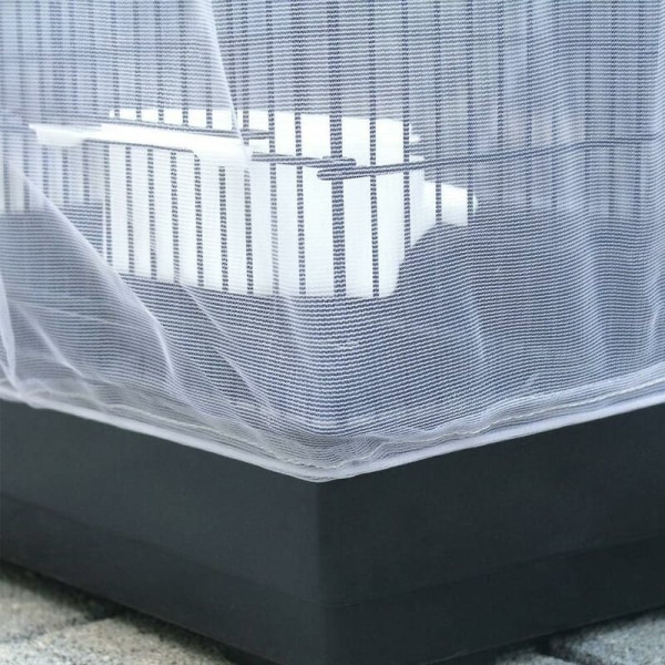 Universal Bird Cage Cover Seed Catcher Mesh Papegojburkjol - Vit (Inkluderar inte fågelbur) Skydd Slitstarkt Andas Tvättbart，HANBING