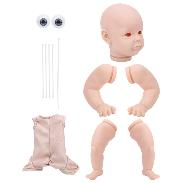 22 tums DIY-simulering omålad Reborn Baby Doll Model Set Reborn Doll Kit Delar Leksak