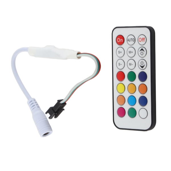 21 Keys RF Mini Wireless Remote Dimmer Controller WC2811 2812B Full Color Adjustable Brightness Power RF LED Dimmer