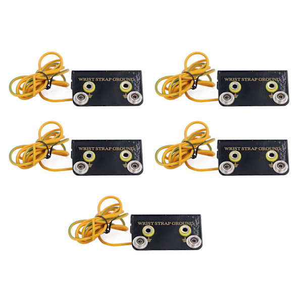 5 Pcs Wrist Strap Ground Socket ESD Grounding System L-Shaped, Non-Static