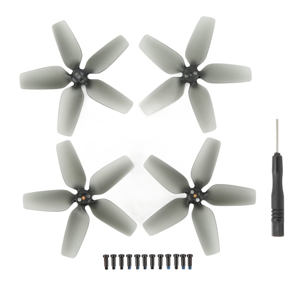 4 stk Dronepropeller Plast Letvægt Høj Stabilitet Lys Farve til Avata Propeller med Skruetrækker Grå