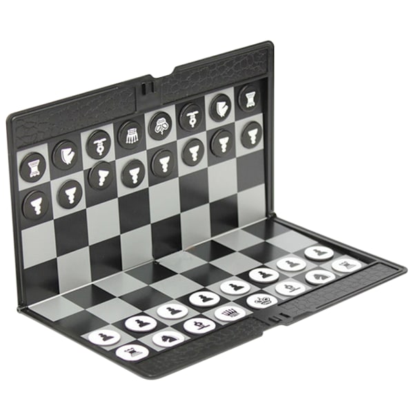 Magnetiskt reseschackset Vikbart magnetiskt schackbräde med magnetiska schackpjäser Bärbara reseschackbrädspelsset