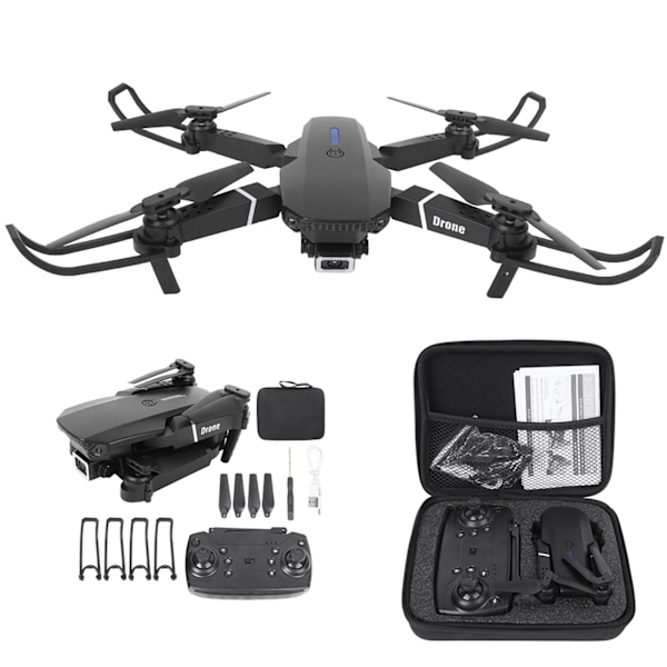 E525 WIFI FPV Drone vidvinkel högupplöst kamera fällbar drönare QuadcopterBlack 4K