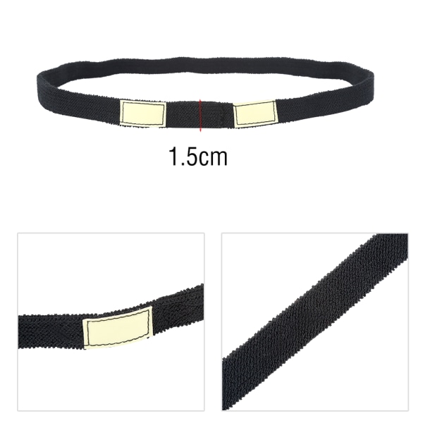 Reflekterende Camo Strap Hjelmstropp for M1 M88 MICH Militærhjelm (svart)