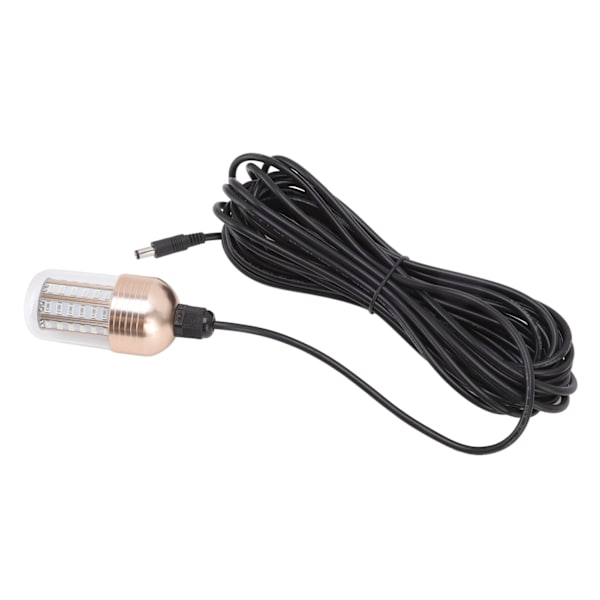 LED-fiske-lys Superbright 60 LED'er 3000lm 30W IP68 vandtæt undervands natfiske lampe 12‑60V gult lys