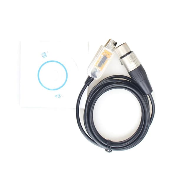 USB til DMX-interfaceadapter LED DMX512 Computer PC Scenelyskontrol Dæmper, Adapterkabel[LD] As Shown