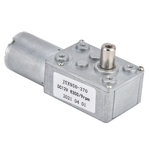 JSX950‑370 DC 12V snekkegirkasse motorer 9 o/min selvlåsende turbinreduksjonsakse motor for vinduåpnere miniatyr