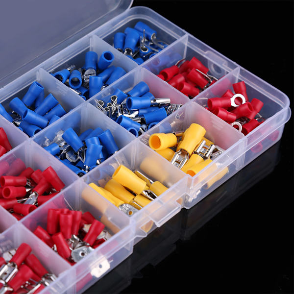 280 stk elektriske assorterede isolerede tråd Crimp terminaler Connector Case Kit Set