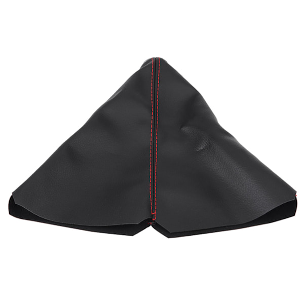 Universal Bright Black PU Läder Gear Shift Knop Cover Red Stitch Gear Damask Boot Cover
