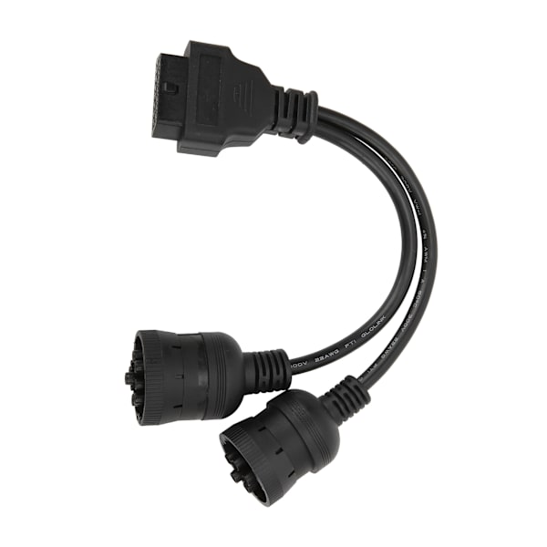29,5 cm diagnostisk adapterkabel för lastbil hona 16-pin OBD2 till 9+6-pin skanneranslutningssladd