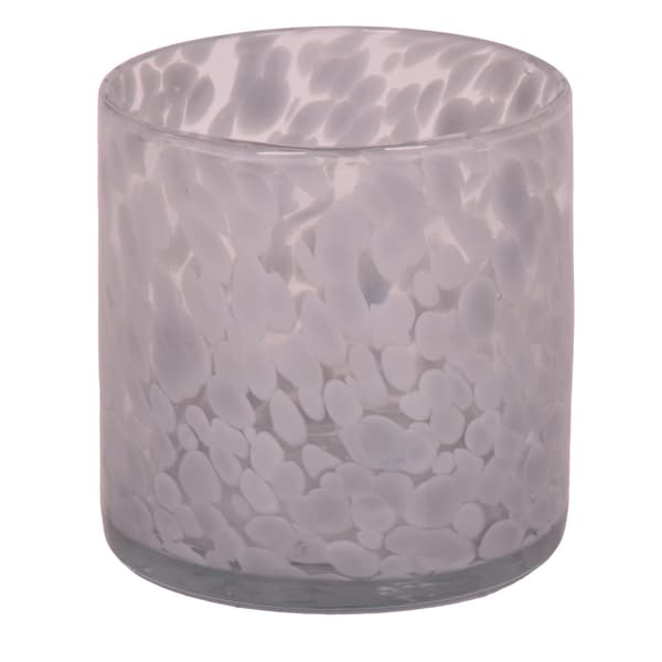 Ljushållare Grå Mönstrat Glas 10x10 cm grå gray