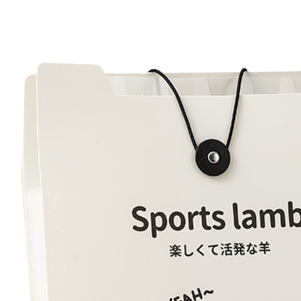 Brev A4 Expanderande Filmapp Portabel Hållbar Praktisk Vertikal Pappersdragspelsdokumentorganisatör För Student Energetic Lamb