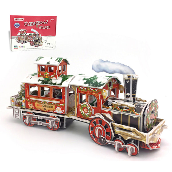 3D Christmas Train Jigsaw Pussel Jigsaw Express för julens födelsedag och alla hjärtans present