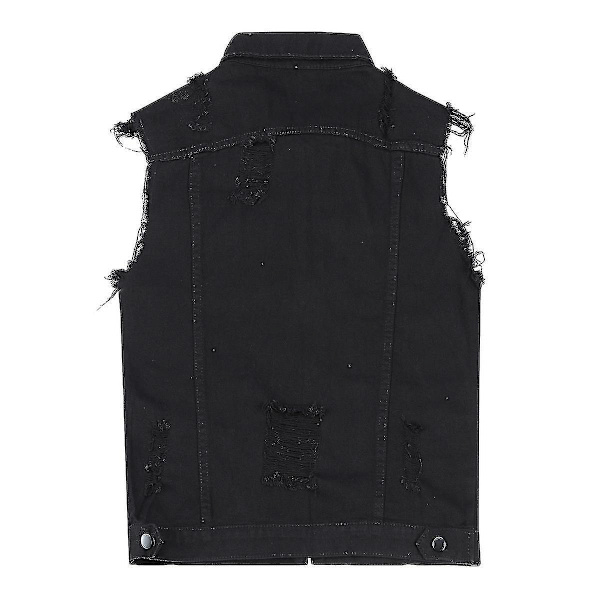 Youthup Retro Distressed Denim Vest for Men