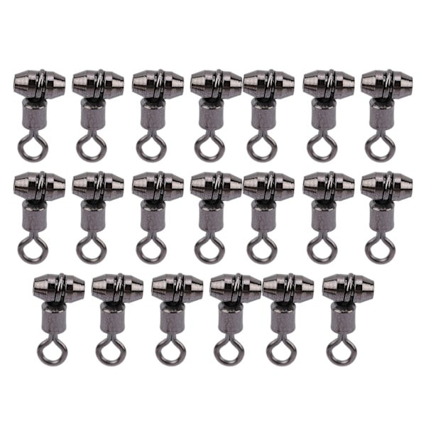 20 st kopparförbättrad version amerikansk svängbar krok Gear Connector Fiskeutrustning Oval Medium