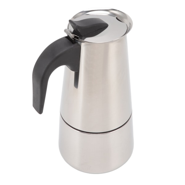 Kaffemaskine Fødevarekvalitet Bærbar Moka Pot i Rustfrit Stål til Hjem og Udendørs Camping