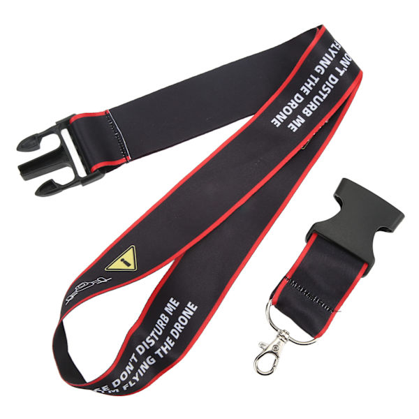 Fjärrkontroll Lanyard Anti Lost Nylon Stabil RC Drones Fjärrkontroll Halsrem med varningsslogan för FPV Red