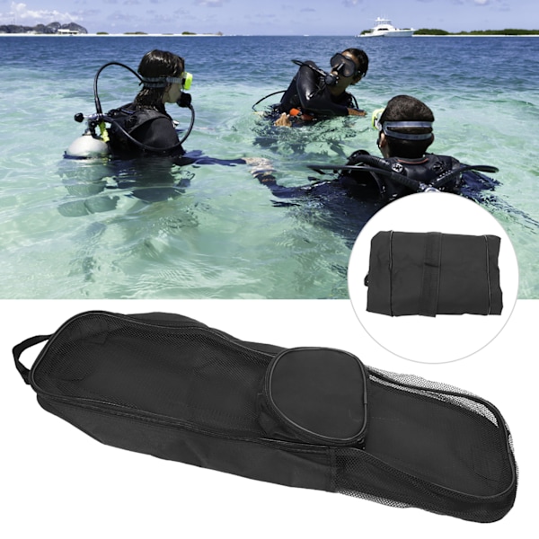 Bærbar Nylon Dykning Mesh Rygsæk Snorkling Skulder Opbevaringspose til Finner