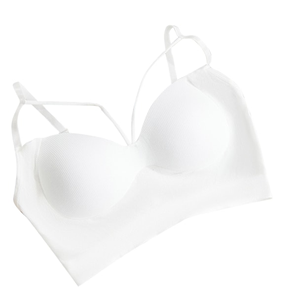 Naisten urheiluliivit Mukava saumaton Slim Fitting Crossover Suspender Jooga Urheiluliivit Fitness-harjoitteluun Valkoinen