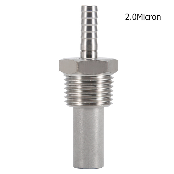 1/2\" MPT Hapenkivi 1/4' Barb Inline Hiilihapotus Ilmastus Kotitekoinen Olutkivi (2 mikronia)