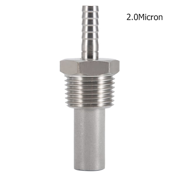 1/2\" MPT Oksygensten 1/4' Barb Inline Karbonering Lufting Hjemmebrygg Sten (2 mikron)