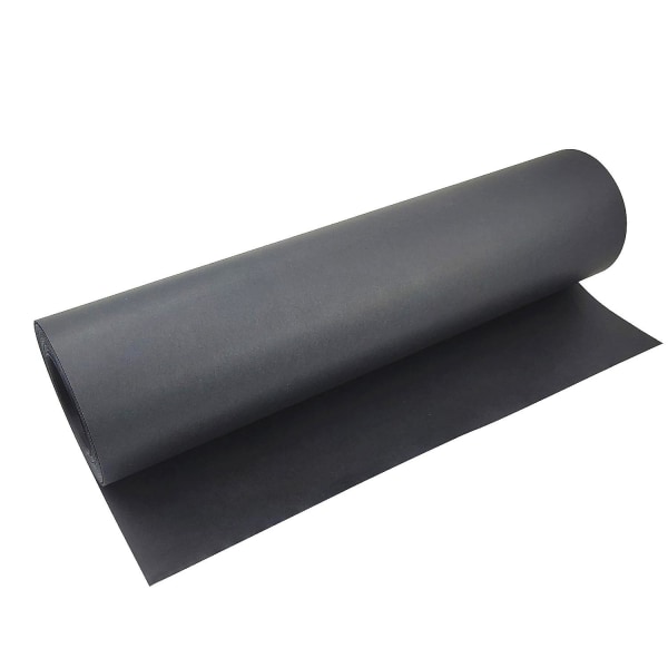 Musta voimapaperirulla - 0,3 x 30 M - kierrätettävä paperi, täydellinen lahjapaketointiin, askarteluun, pakkaamiseen (1 rulla)