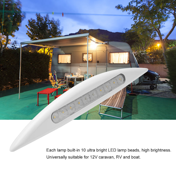 12V 5W Bil LED Vandtæt Udendørs Markise Annex Lampe Gul Lys Hvid