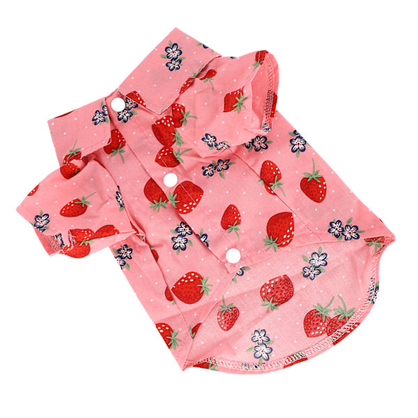 Hundskjorta Hudvänlig Andas modetvättbara husdjurskläder för vårsommar XZCS16 Strawberry Pink XL