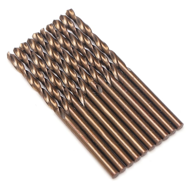 10 st HSS spiralborr parallellt skaft Spiral räfflad Ti Plating Manuell plåtstansverktyg 3,0 mm