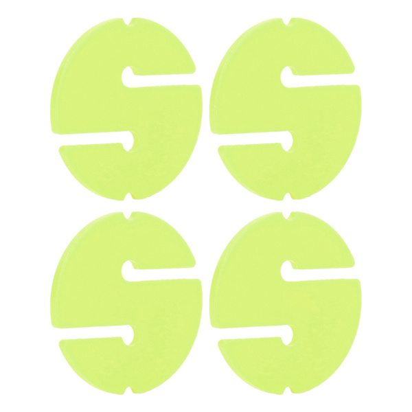 4 stk Hule Dykke Line Circle Marker ABS Scuba Sikkerhets Tau Line Rund Markør for undervanns fluorescerende gul
