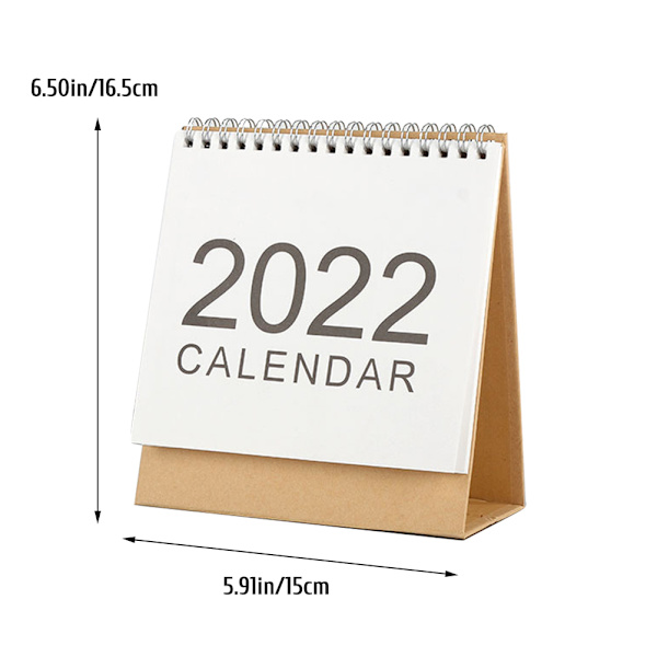 2022 Skrivebords Kalender Månedsplanlægger Skema Daglig Arrangør Kontor Hjemindretning
