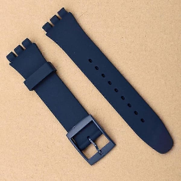 Erstatningsrem til Swatch - Blød TPU silikonerem 17mm 19mm 20mm red 17mm