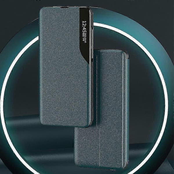 Galaxy S21+ 5G PU-lædercover med stativ og vindue