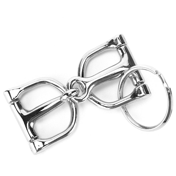 DSformad Snaffle Nyckelring Hållbar Silver DRing ZineAlloy Häst Snaffle Bits Nyckelring
