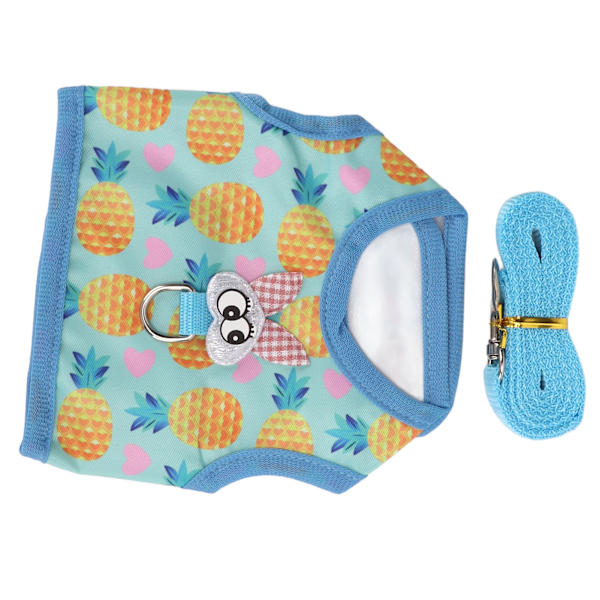 Bunny Sele koppel Set Justerbar mjuk nylon kaninväst för kattunge Iller marsvin