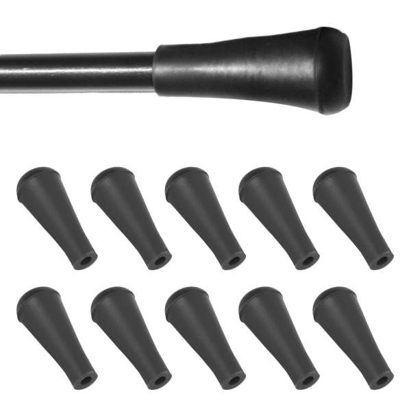 10 stk. gummipile til bueskydning - udskiftning af bredspids til sportskydningstræning - sort 6 mm