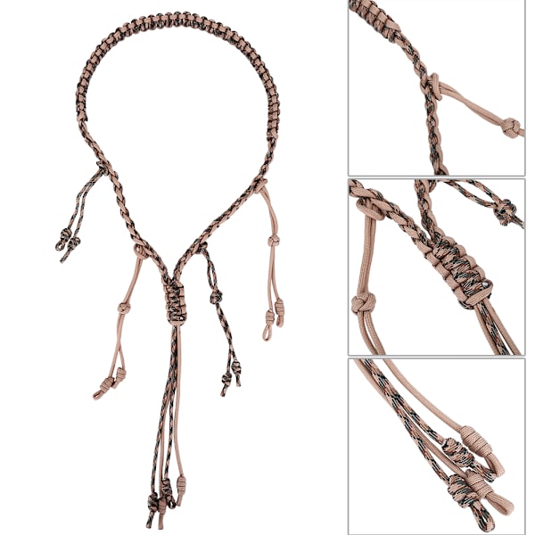 Bærbar Nylon Andefløjte Snøre Flettet Paracord til Udendørsjagt (Khaki + CP Camouflage)