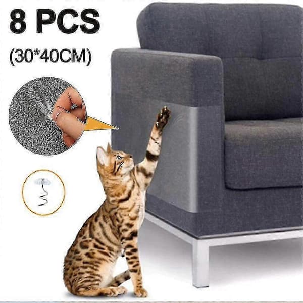 8 st repskyddande soffsoffa för katt, repskyddande möbelskydd--