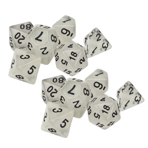 14st Digital Glowing Dice Set Roligt pussel Polyhedral Dice för brädspelsnummerundervisning