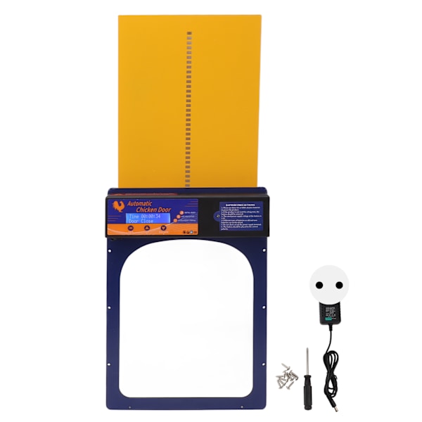 Automatisk hønsegårdsdør IP45 vanntett programmerbar hønsegårdsdør i aluminium med timer for hjemmebruk 100‑240V Royalblue EU-kontakt