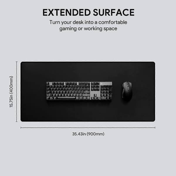 Musemåtte XXL Gaming musemåtte, Stor 900x400x4 Mm, Stor Skrivebordsmåtte Skrivebordsunderlag Gave