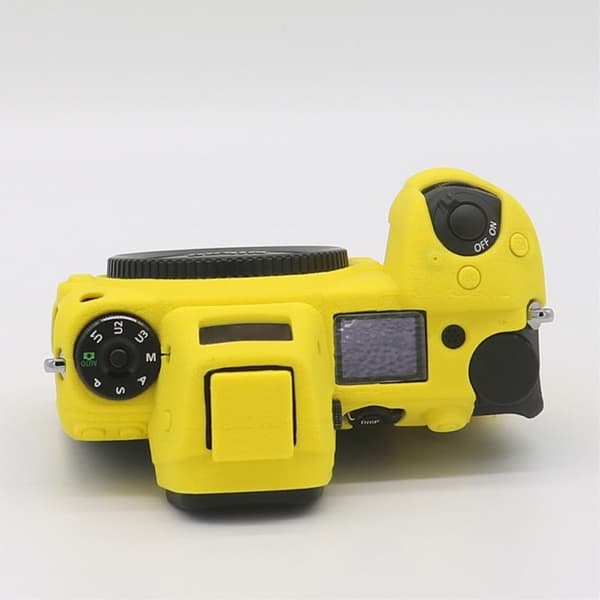 Nikon Z6 / Z7 litchi tekstur silikonebeskyttelse Gul Gul yellow