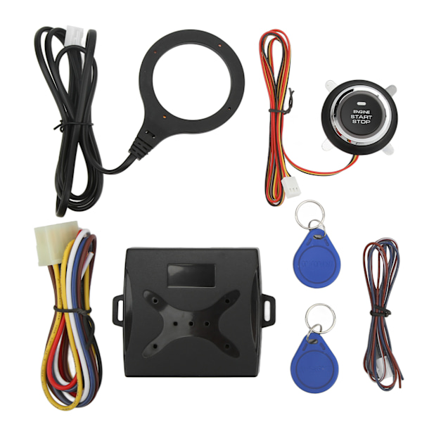 Bil Push-to-Start tändsats Smart Engine Start Stop Button Keyless Go System Universal för 12V-fordon